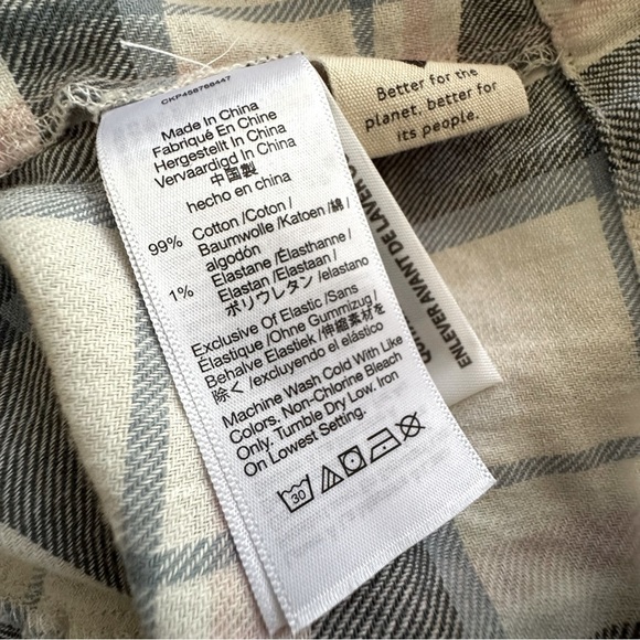 NWT Madewell Cotton Flannel Lucie Smocked Mini Dress in Lebaum Plaid Size XS - Picture 9 of 10